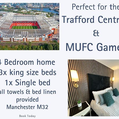 Waterside Mufc & Trafford Centre Townhouse 4 Bedroom Free Parking Manchester Luaran gambar